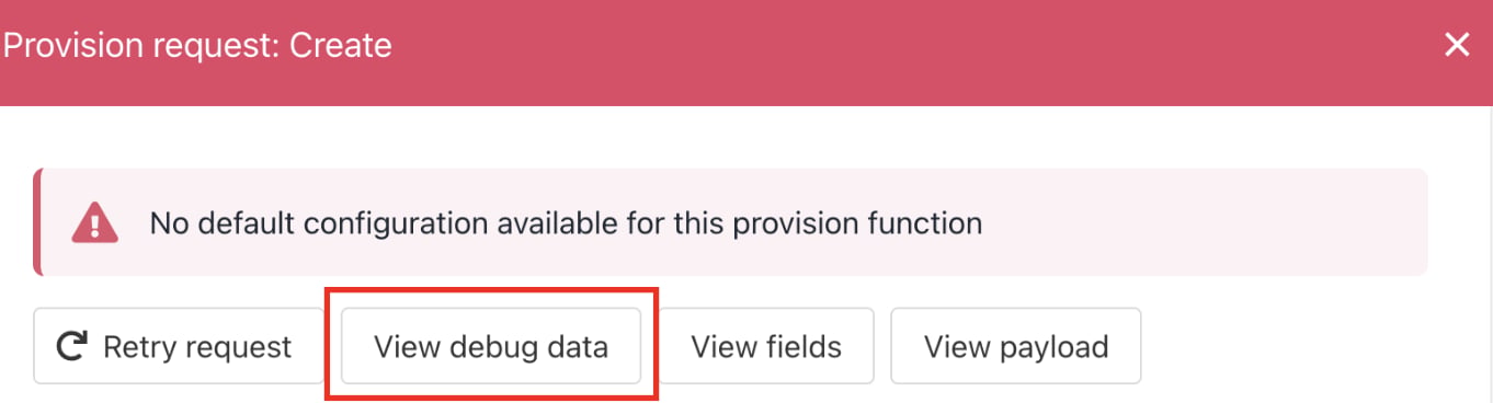 View debug data