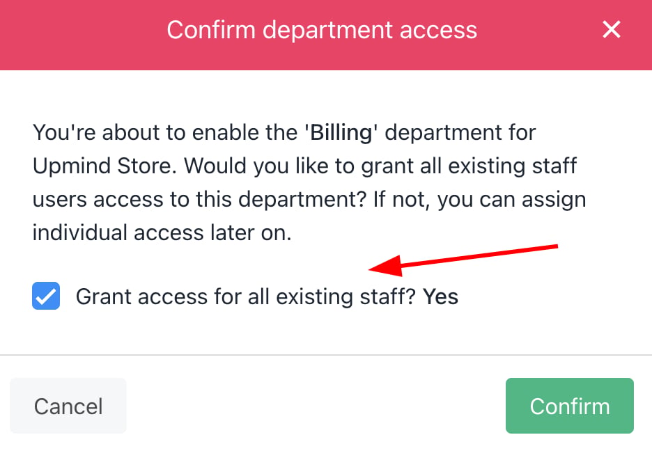 Grant staff access