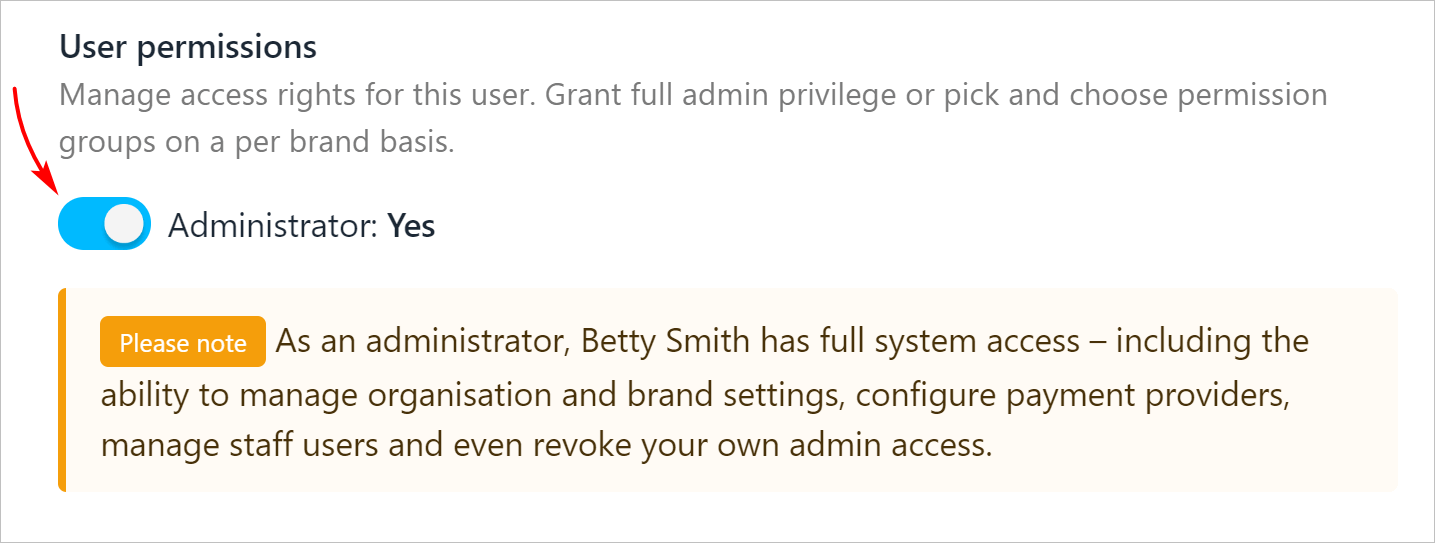 Add Admin user