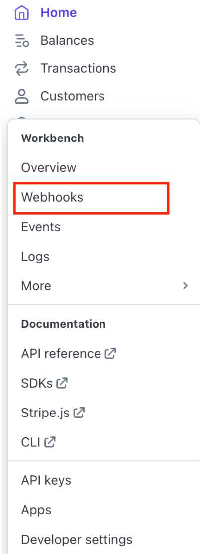Select webhooks