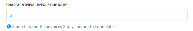 Change interval before due date