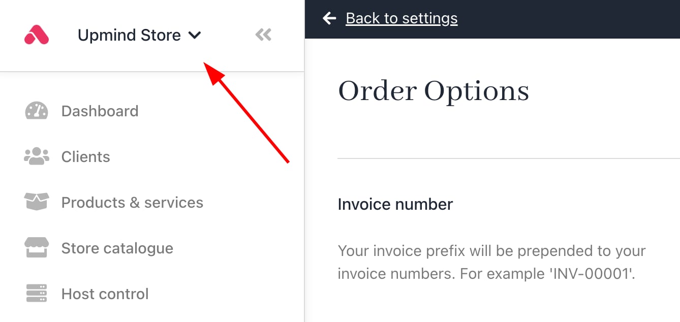 Click drop-down menu