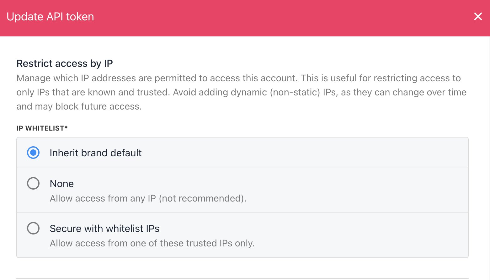 Add IP whitelist
