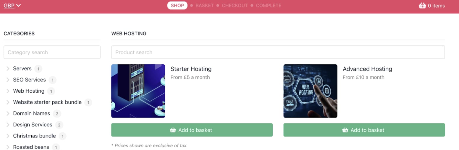 Online store