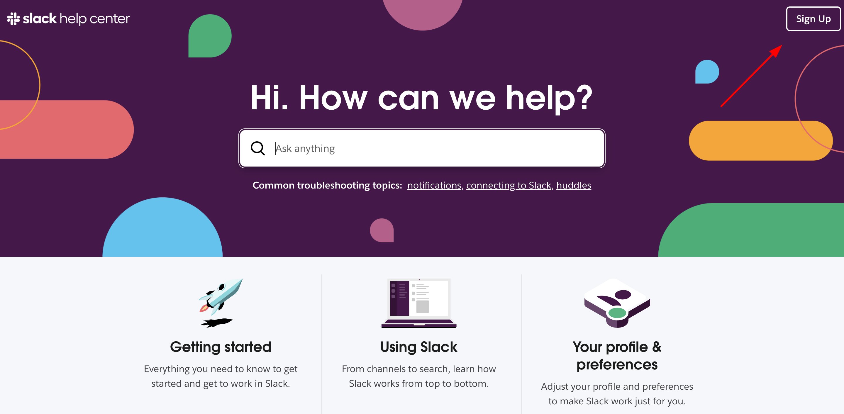 Slack help center