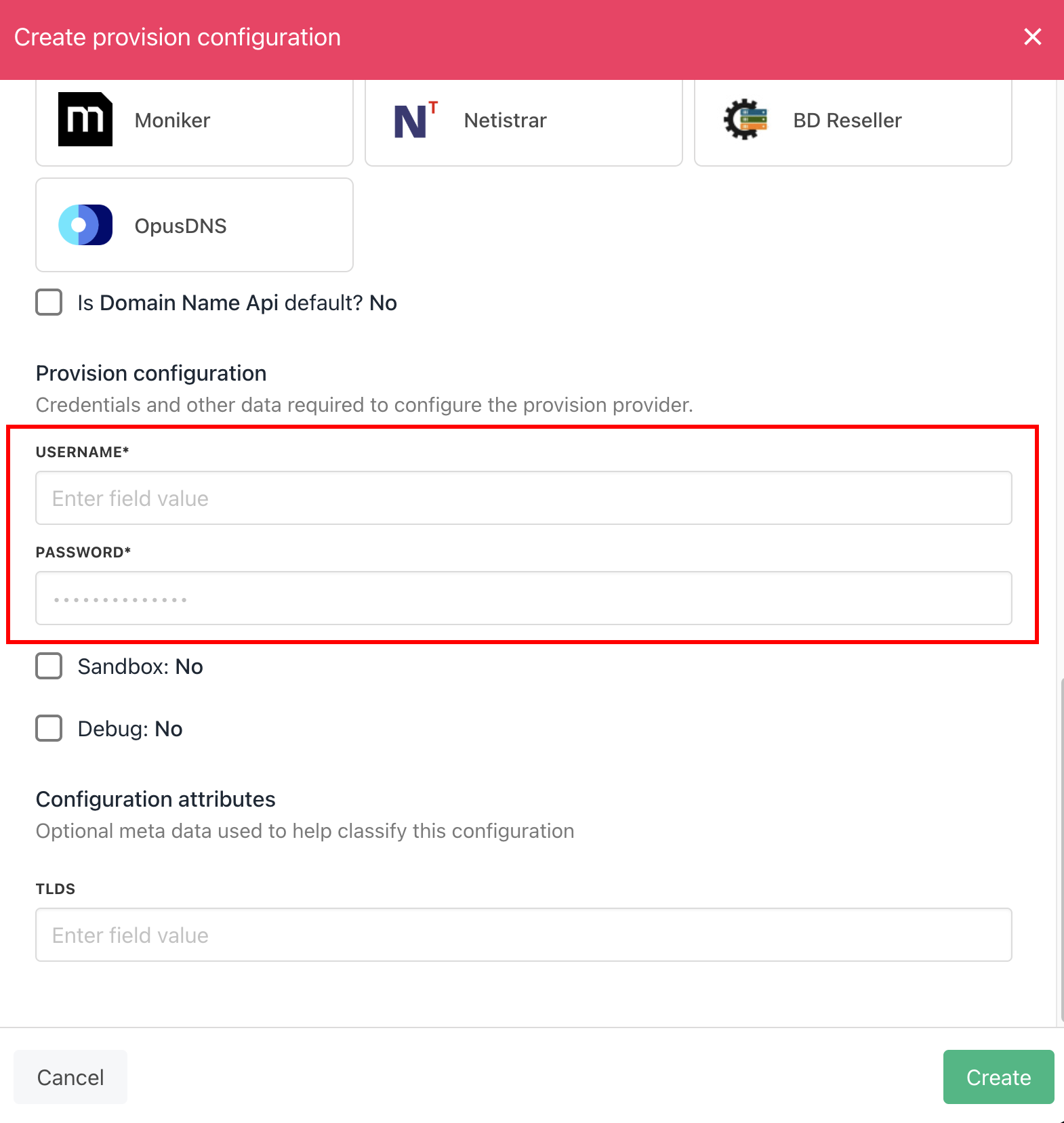 Enter details