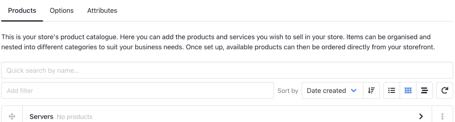 New category in the catalogue