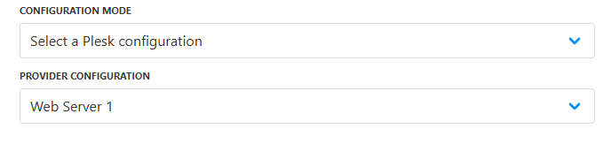 Select configuration mode and provider configuration