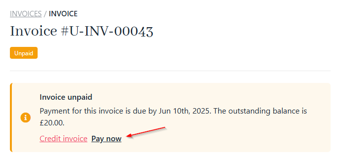 Click pay now