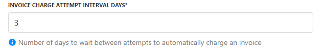 Invoice charge attempt interval days