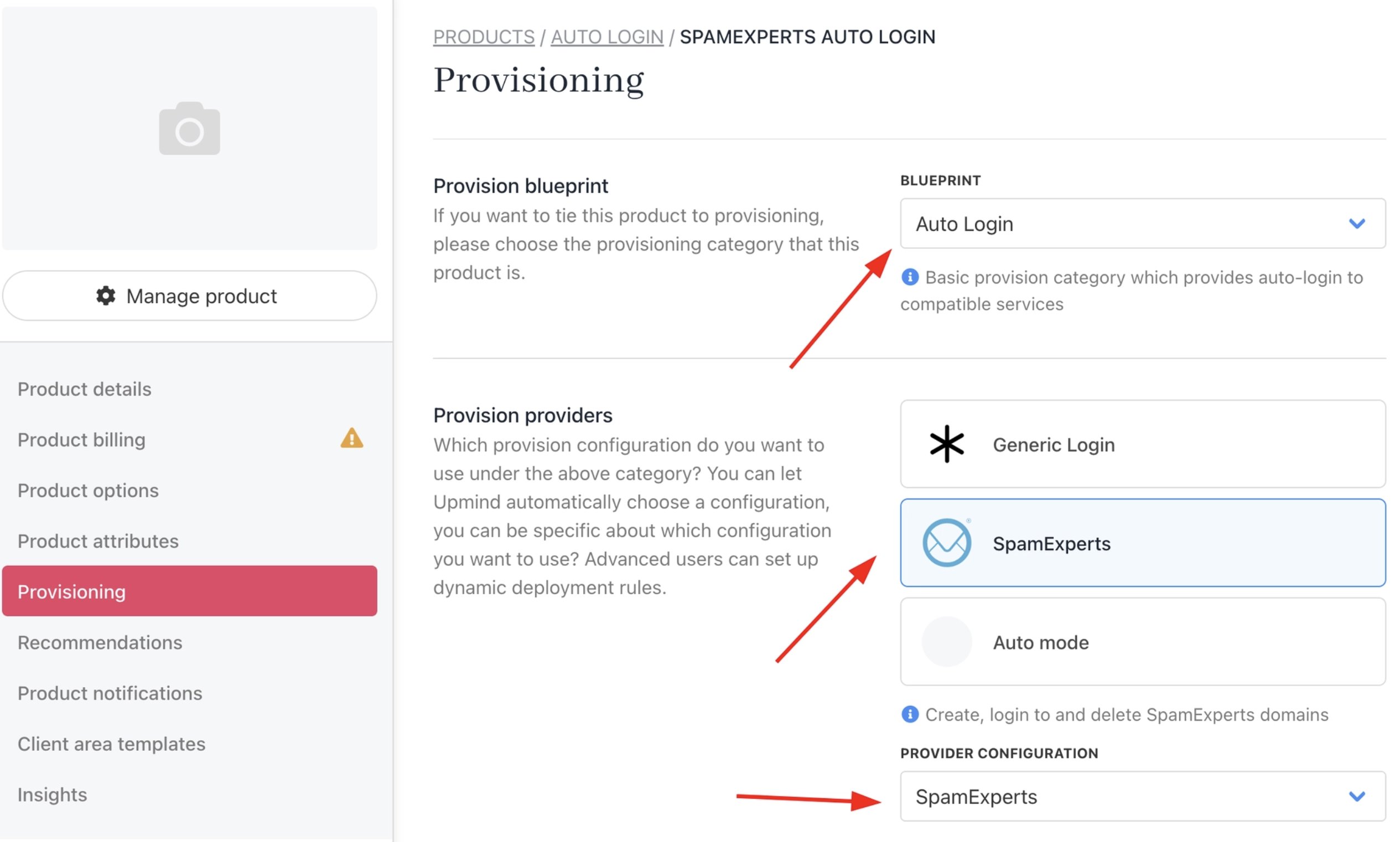 Set provisioning