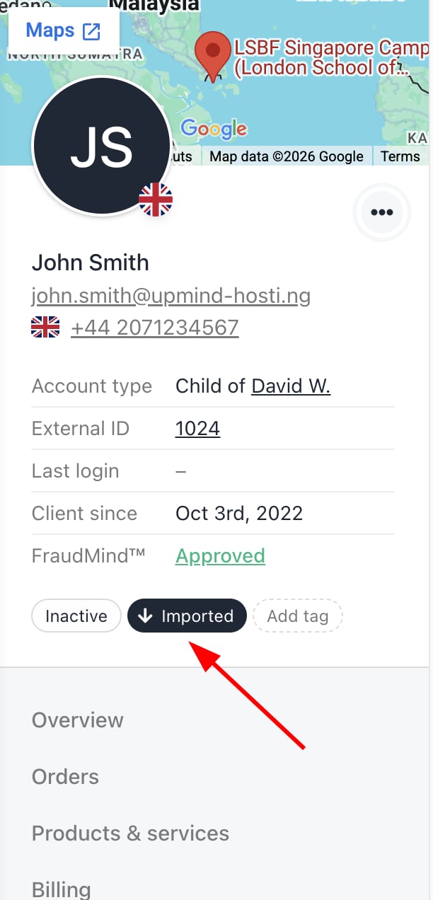 Imported client