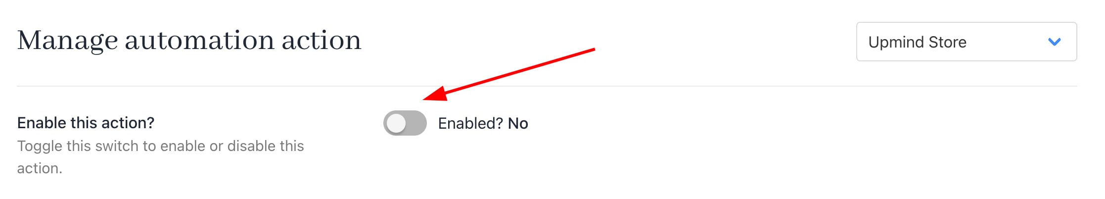 Disable action