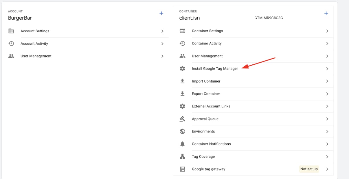 Install Google Tag Manager