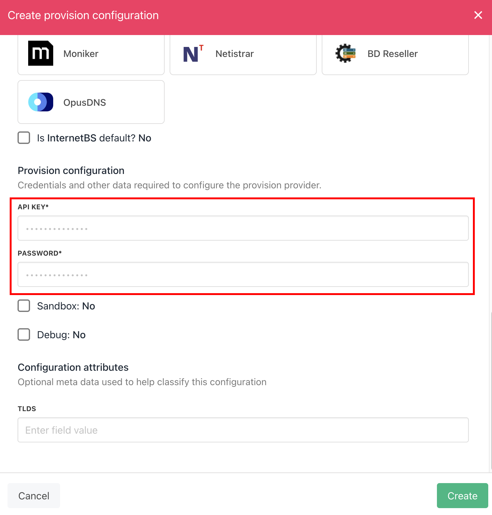 Enter details