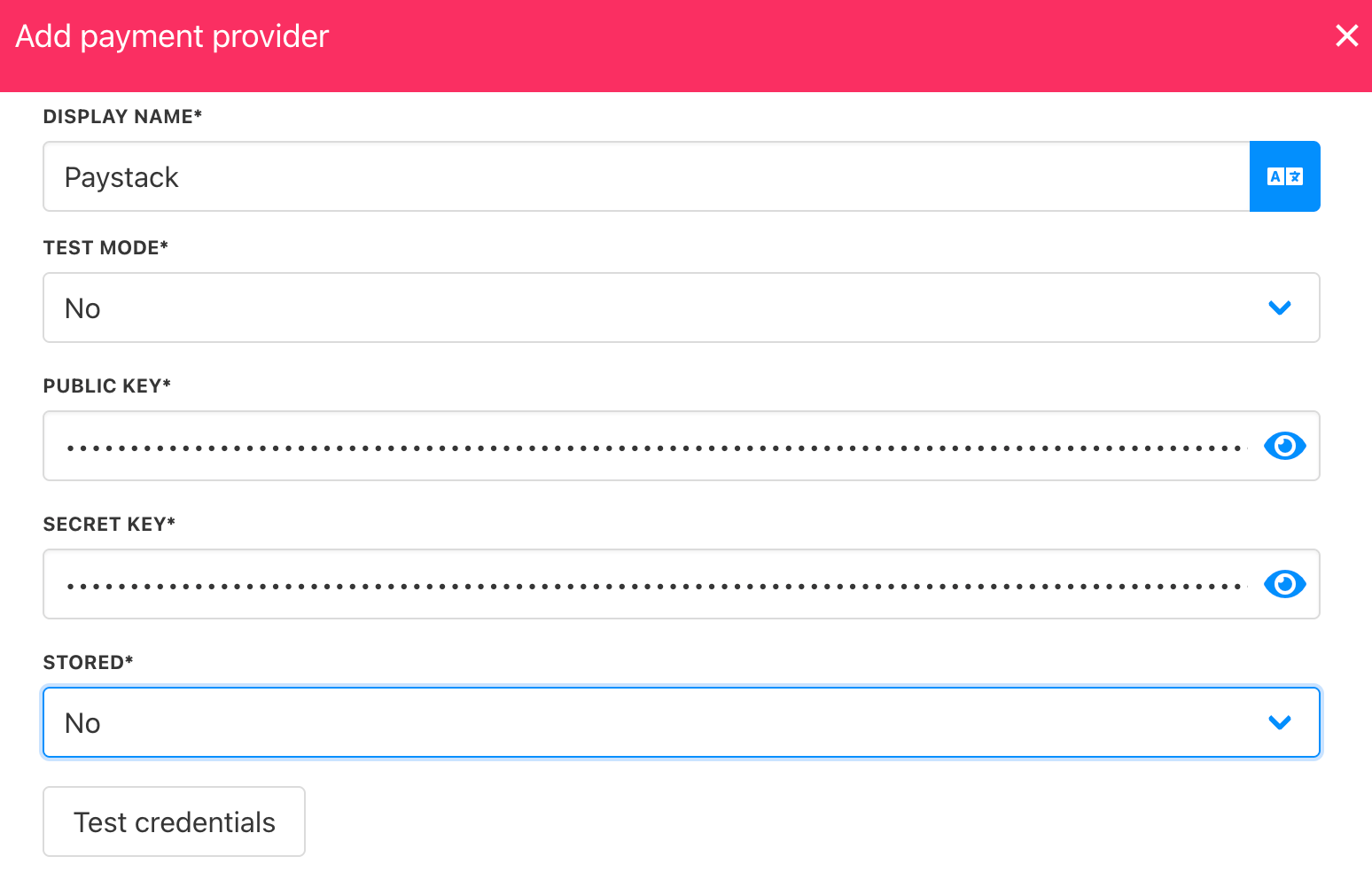 Select payment provider