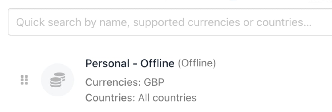 Gateway that only supports GBP