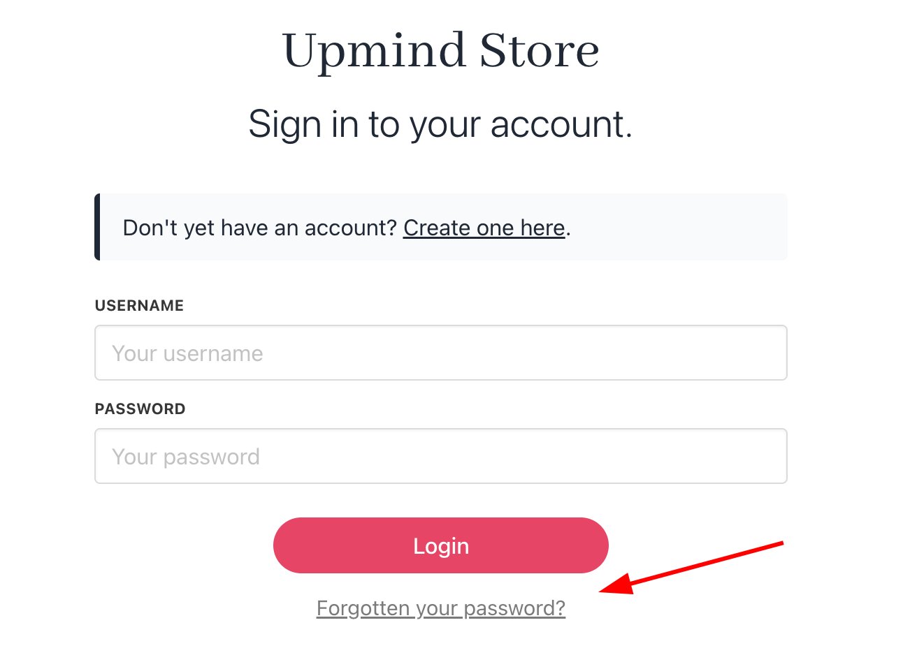 Forgot your password