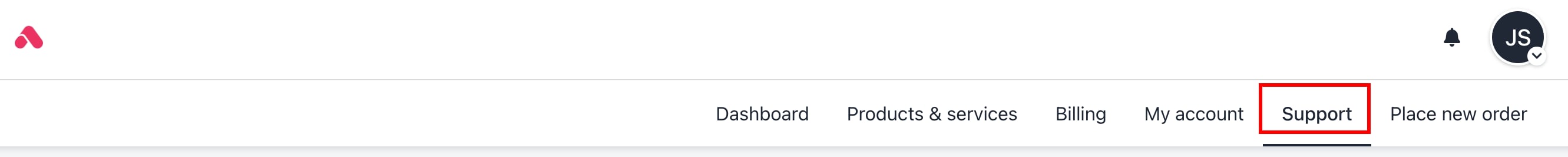 Click Support tab