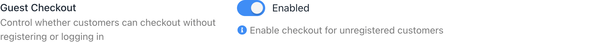Guest checkout