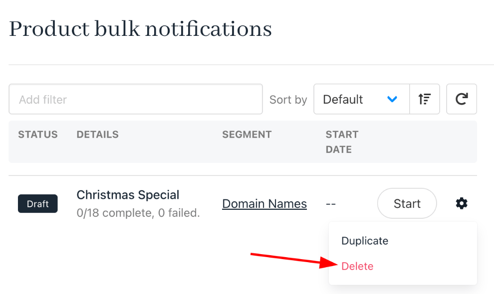Delete a message