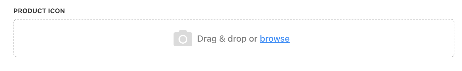 Upload product icon
