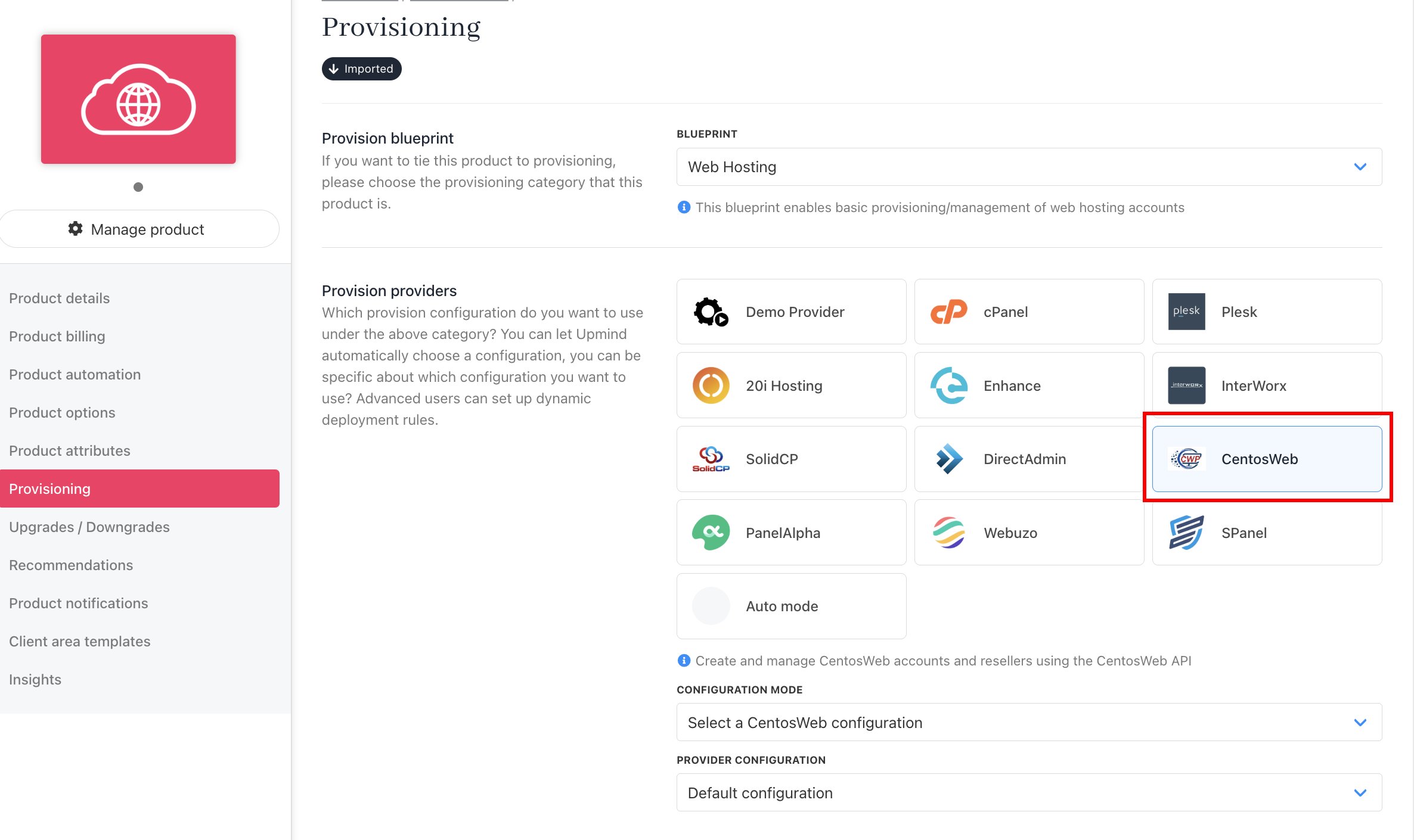 Set provision provider