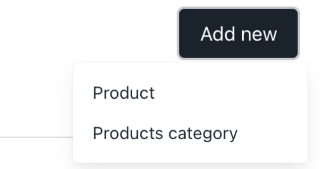 Add new product category