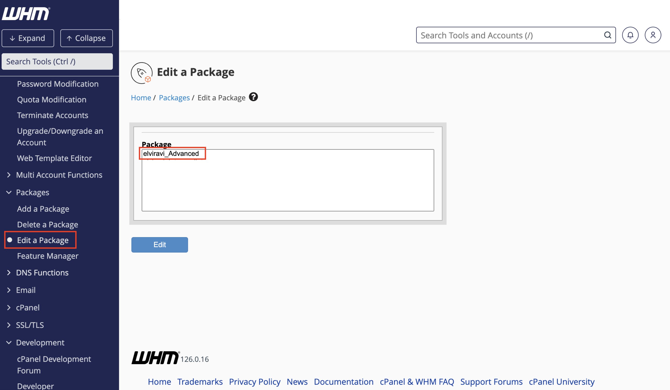 In this example, the package name is elviravi_Advanced