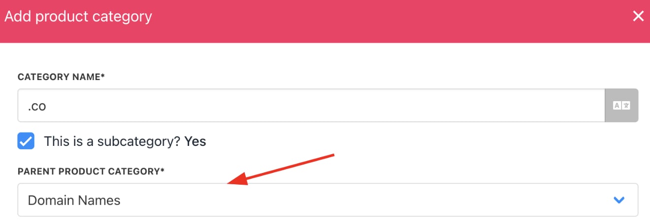 Add subcategory