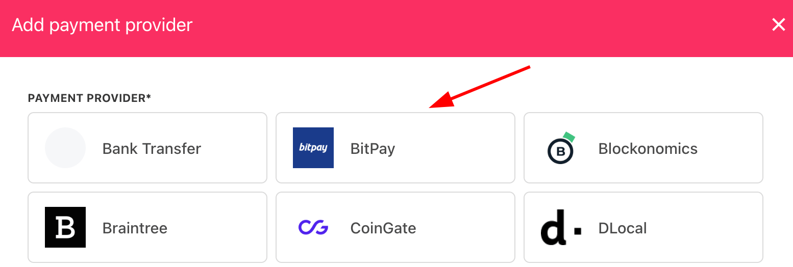 Select payment provider