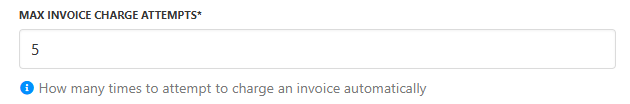 Max invoice charge attempts