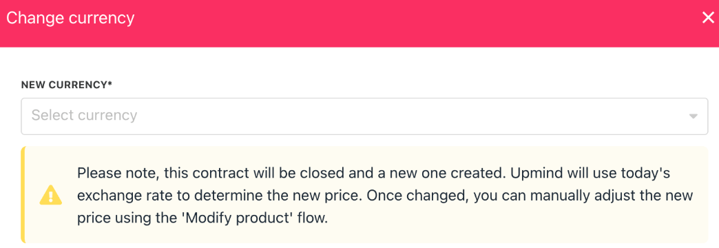 Change currency