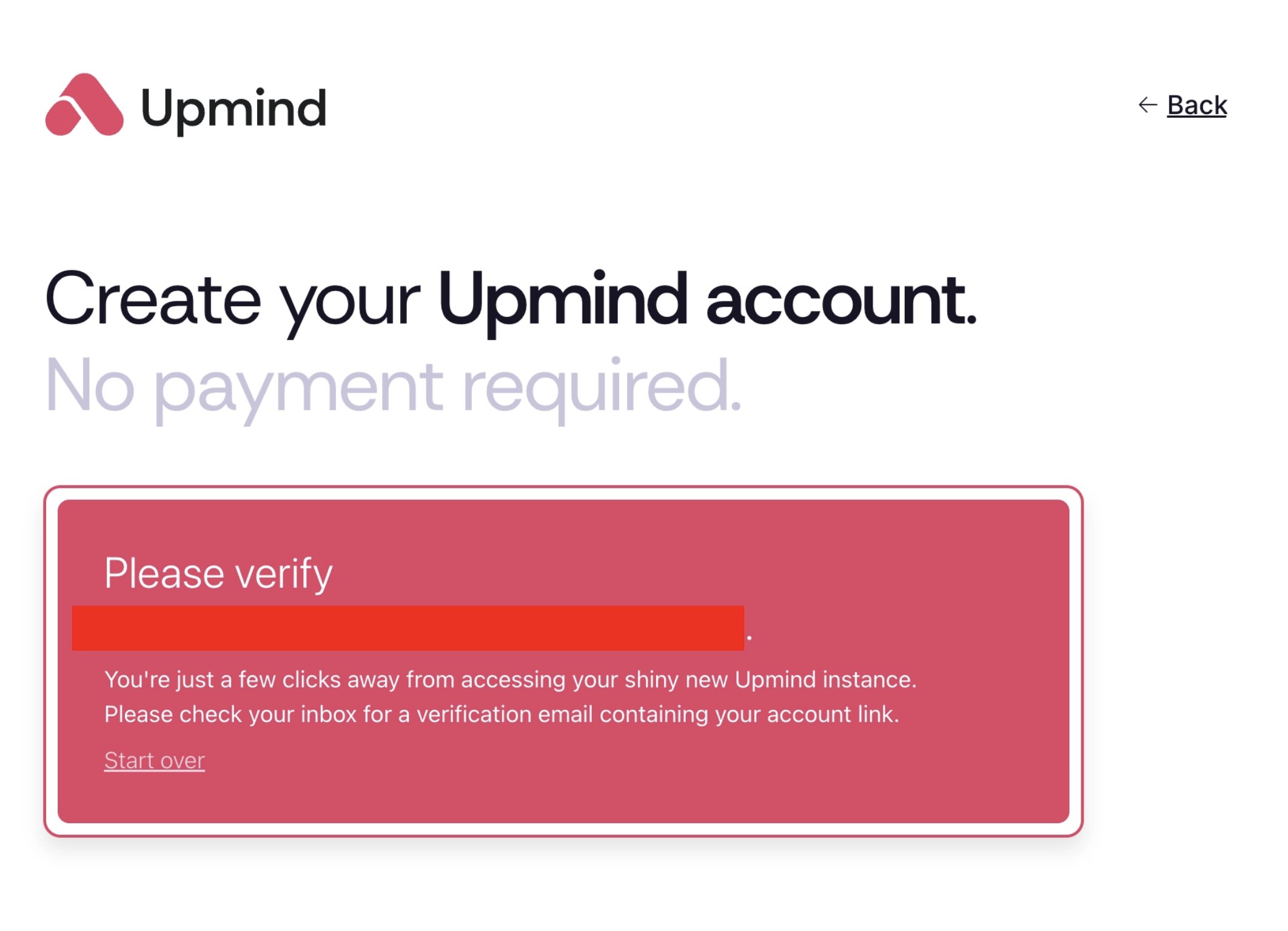 Verify your email