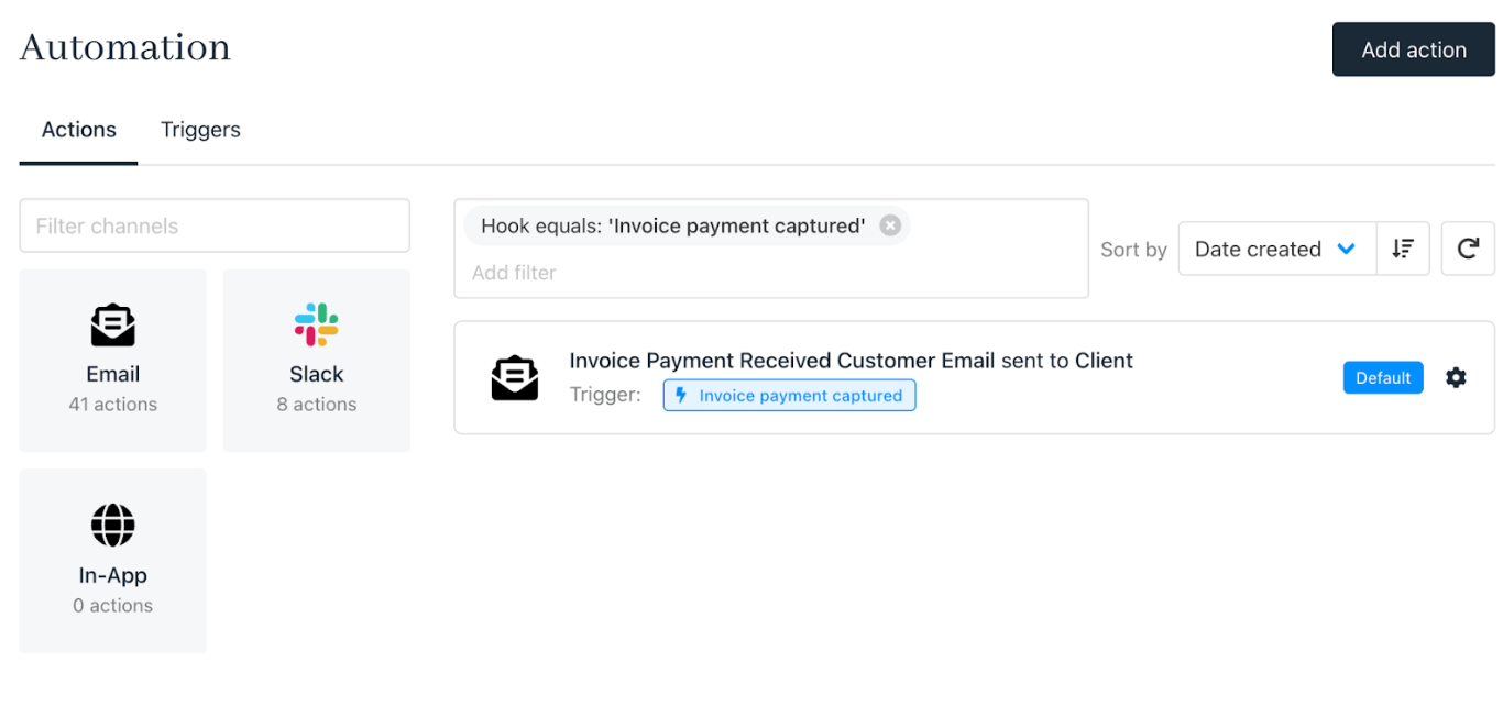 Select invoice payment capture triggered