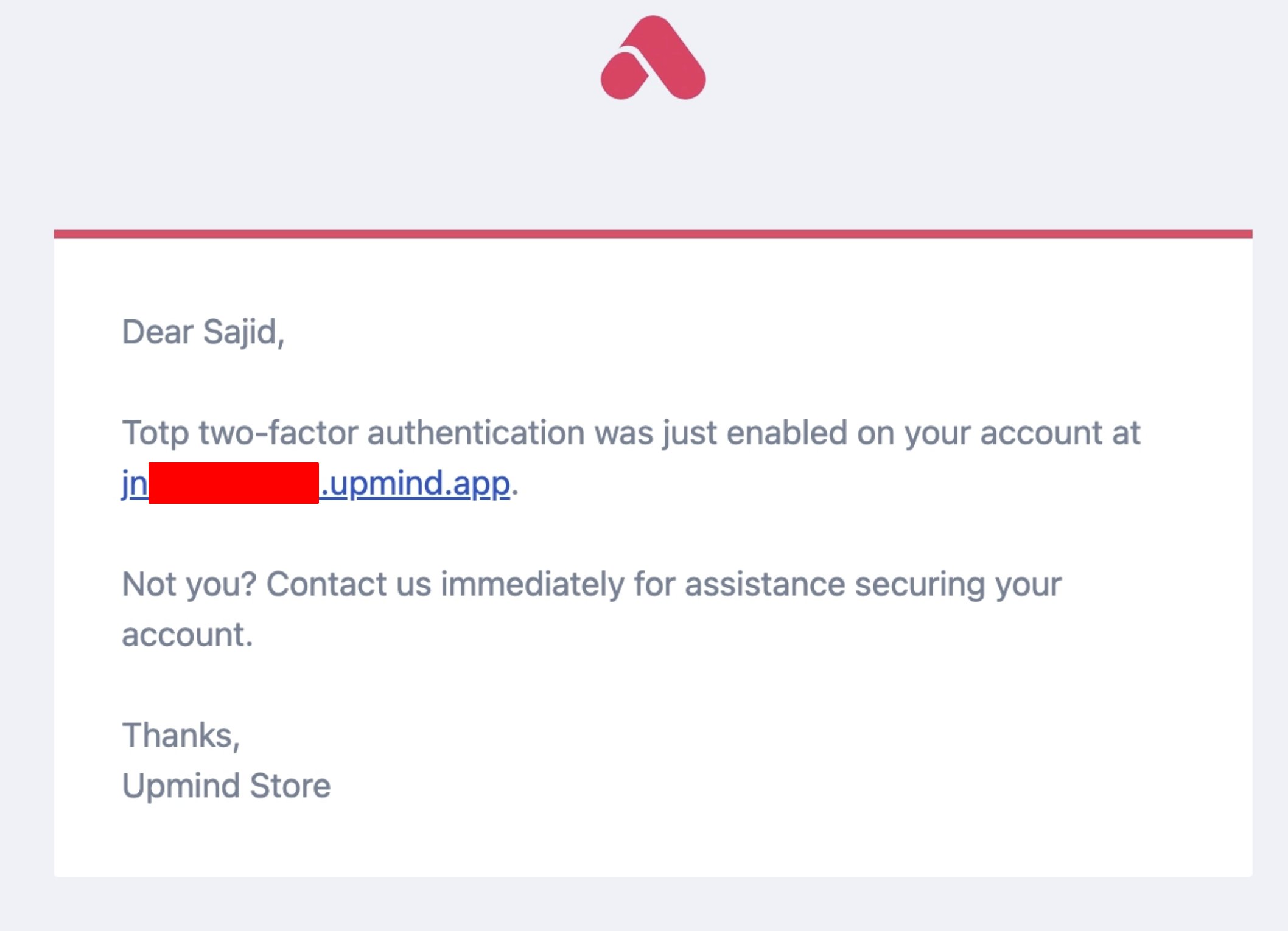 2FA enabled email