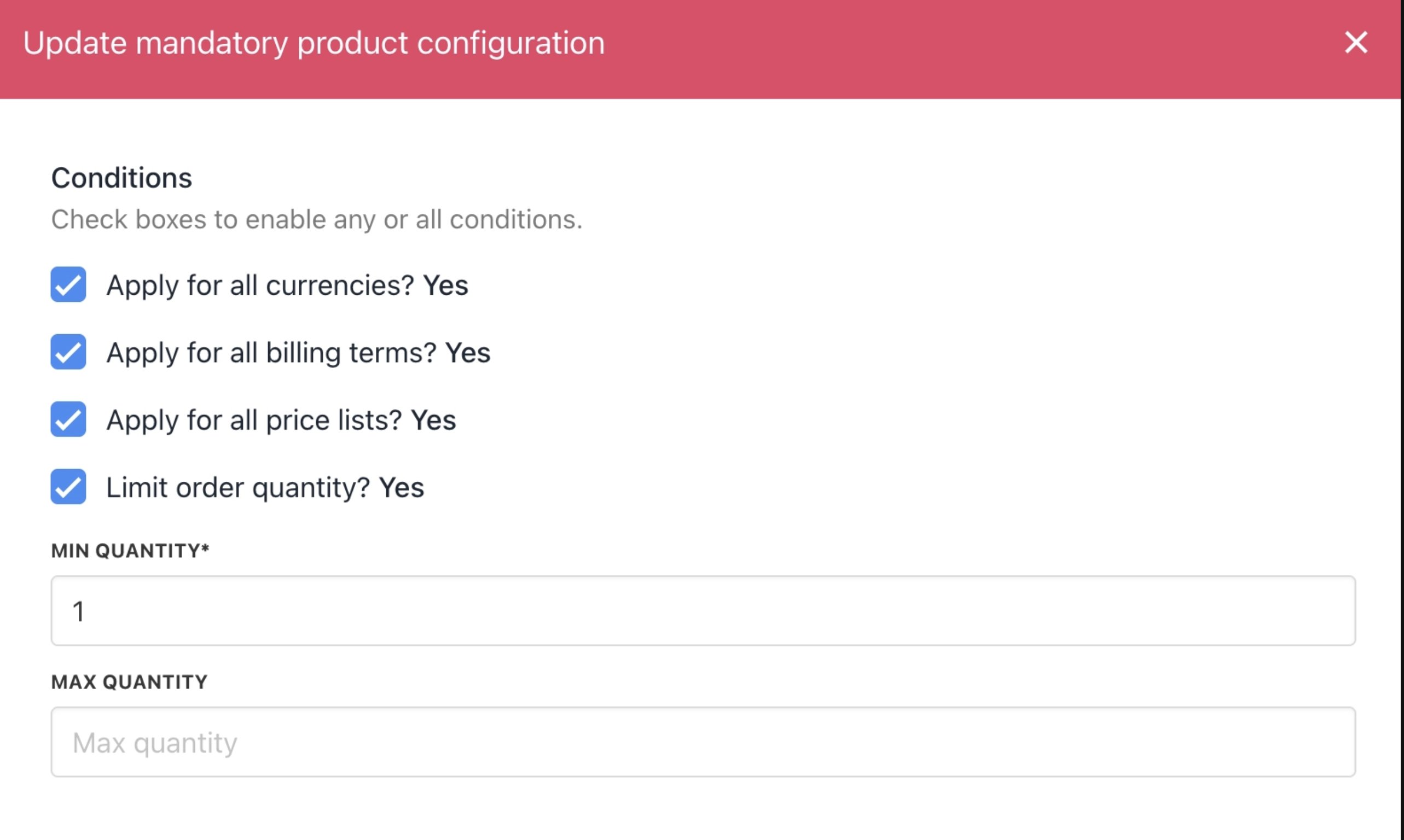 Tick conditions