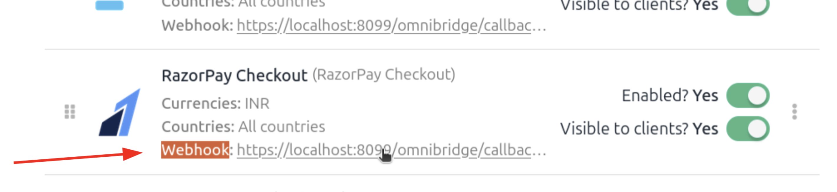 Webhook URL from Upmind