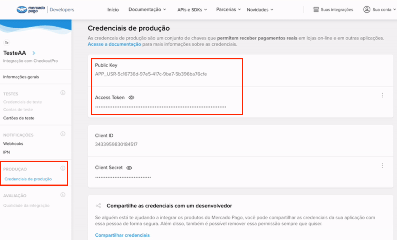 API Key in Blocknomics Account