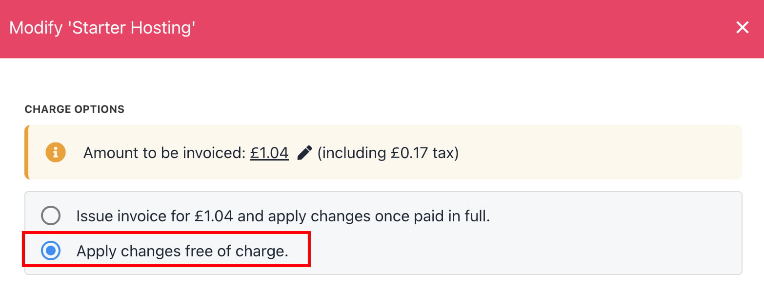 Free of charge