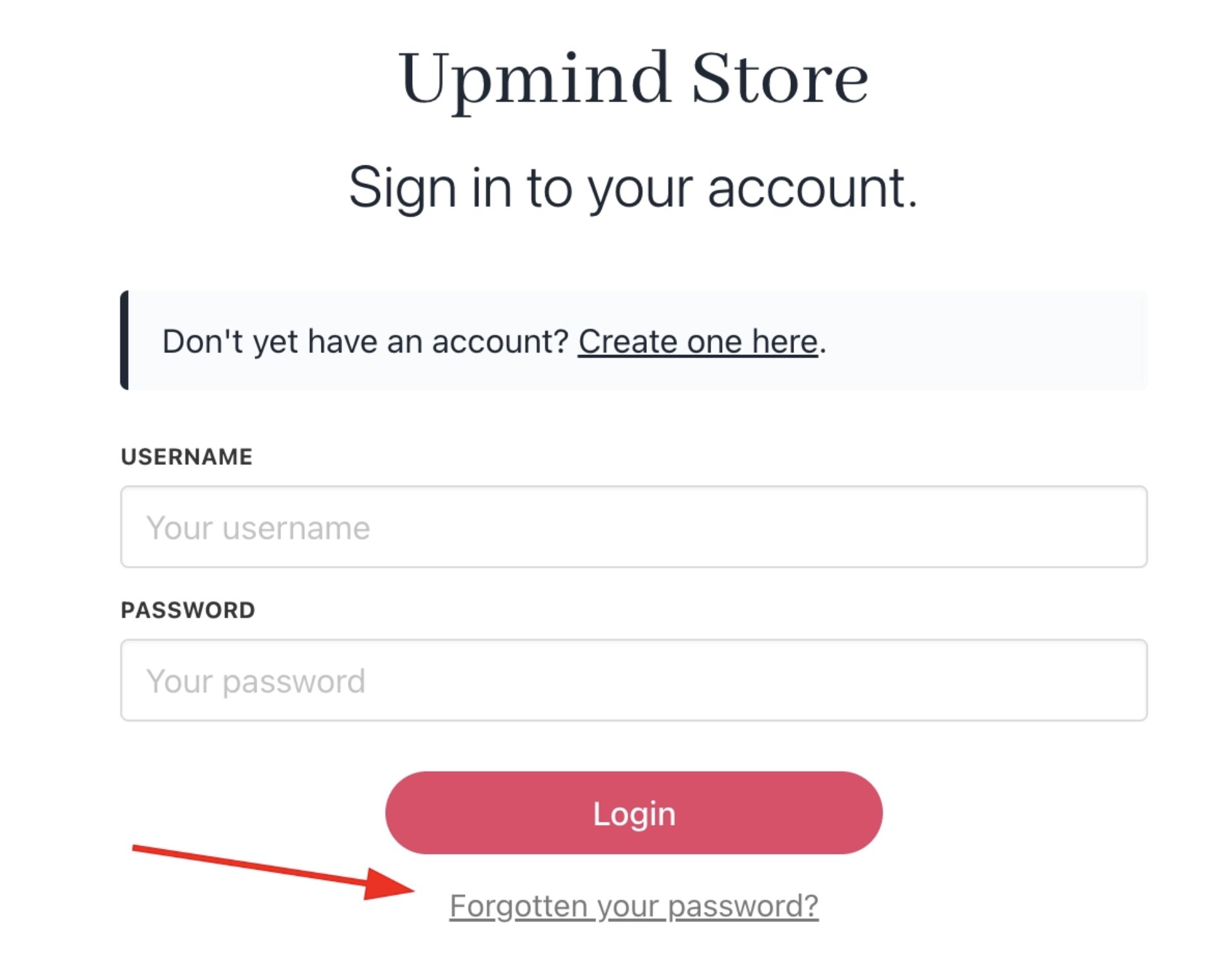 Forgotten your password