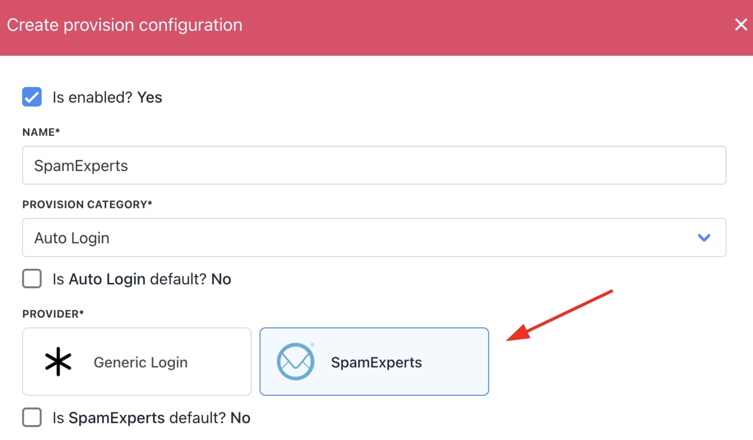 Choose SpamExperts