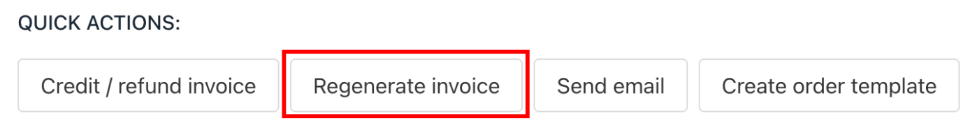 Regenerate invoice