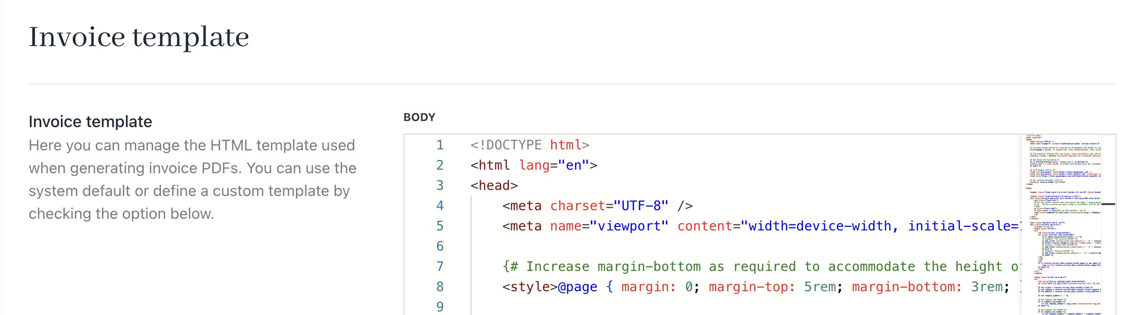 HTML editor