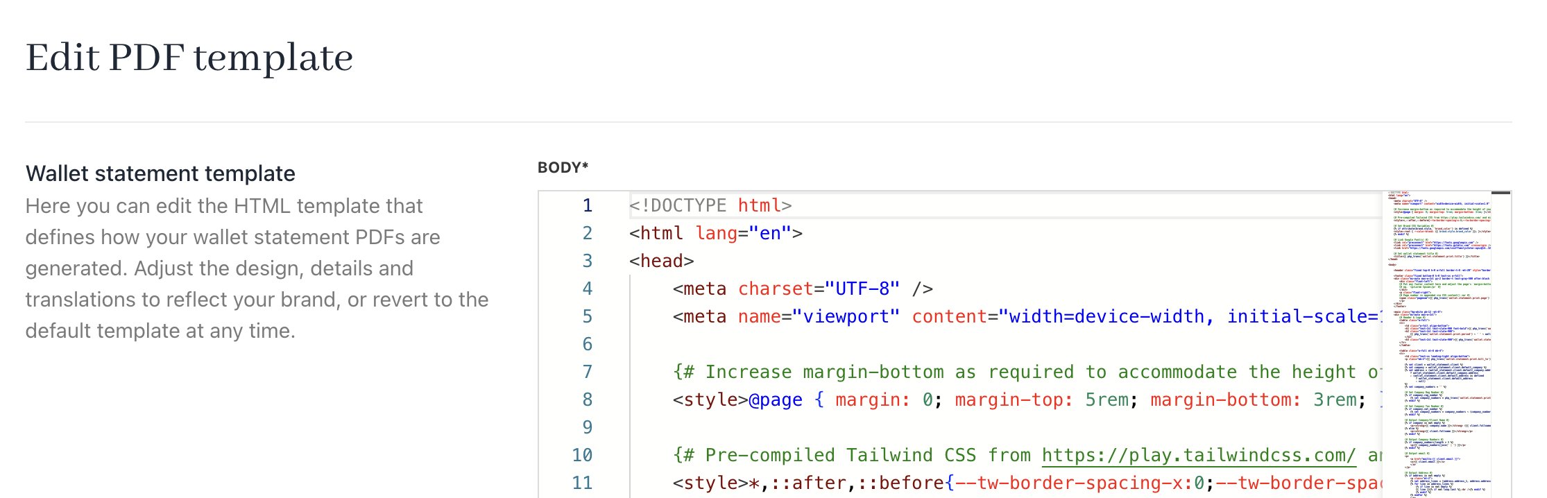 HTML editor