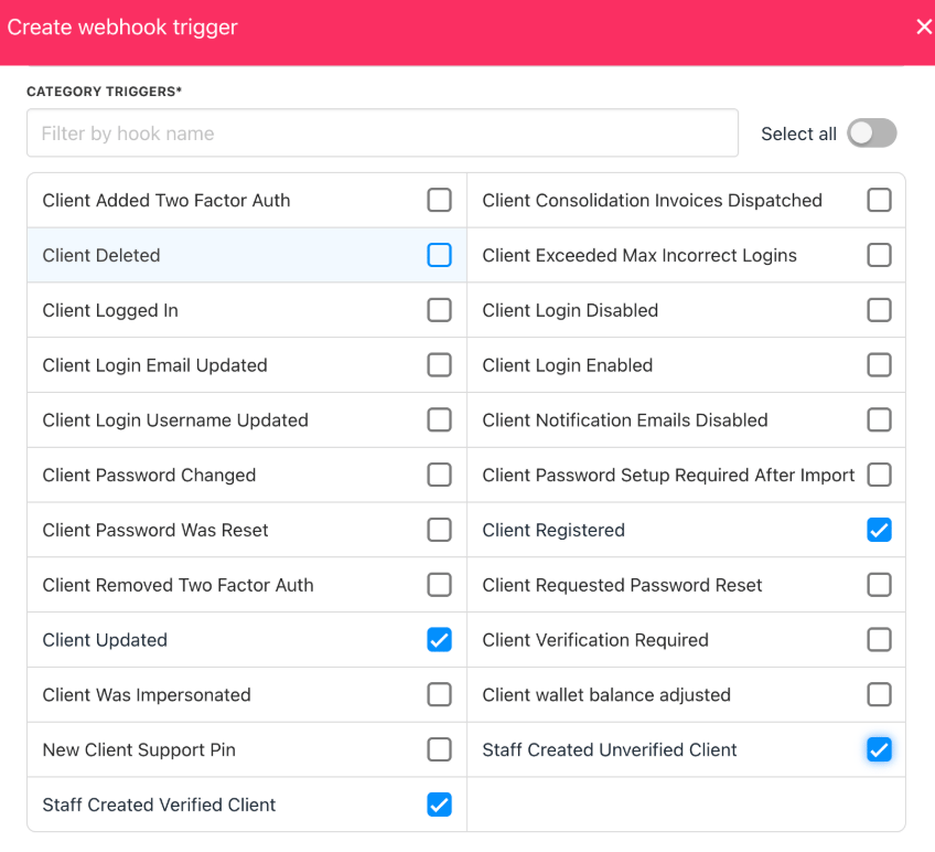 Configure event triggers