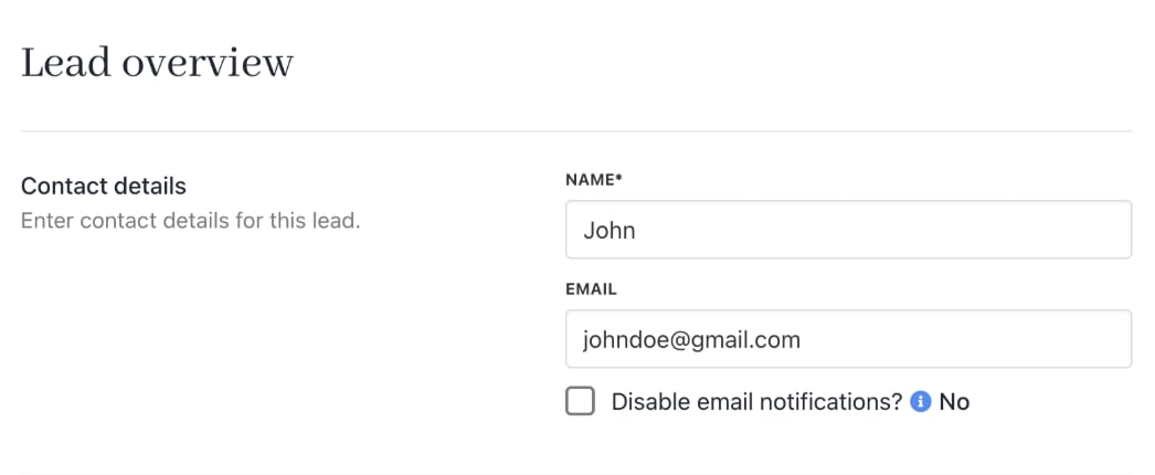 Contact details