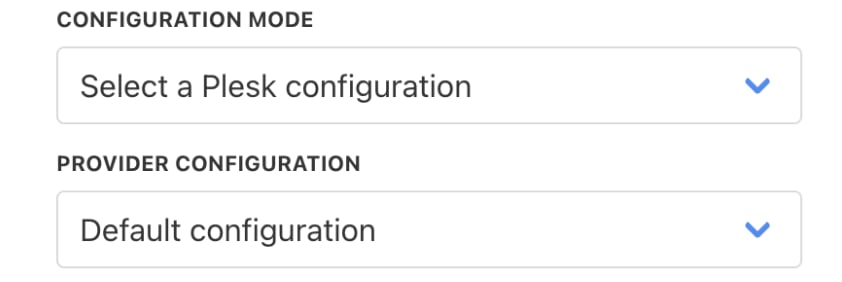 Choose configuration mode