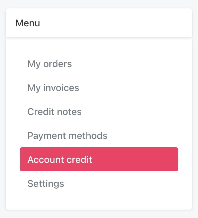 Account credit