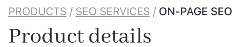 Category and product name